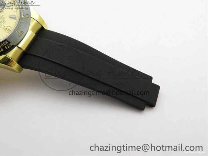 0501 Sporty Daytona 116518 KKF 1:1 Best Edition 904L Steel YG Black Dial on Rubber Strap A 2455